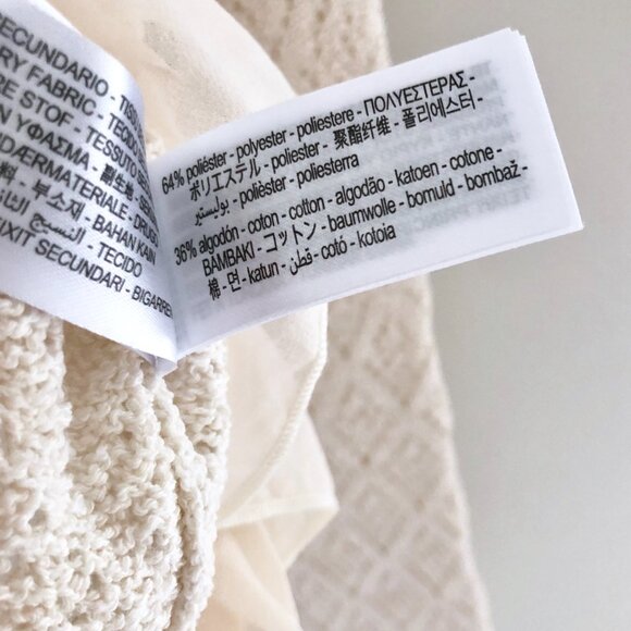 NWT ZARA Pointelle Knit Ruffled Blouse - Picture 4 of 5